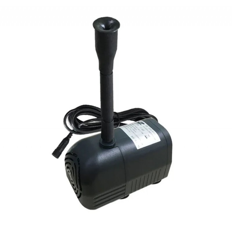 Solcelle springvand (30W) med fjernbetjening, batteri og lys