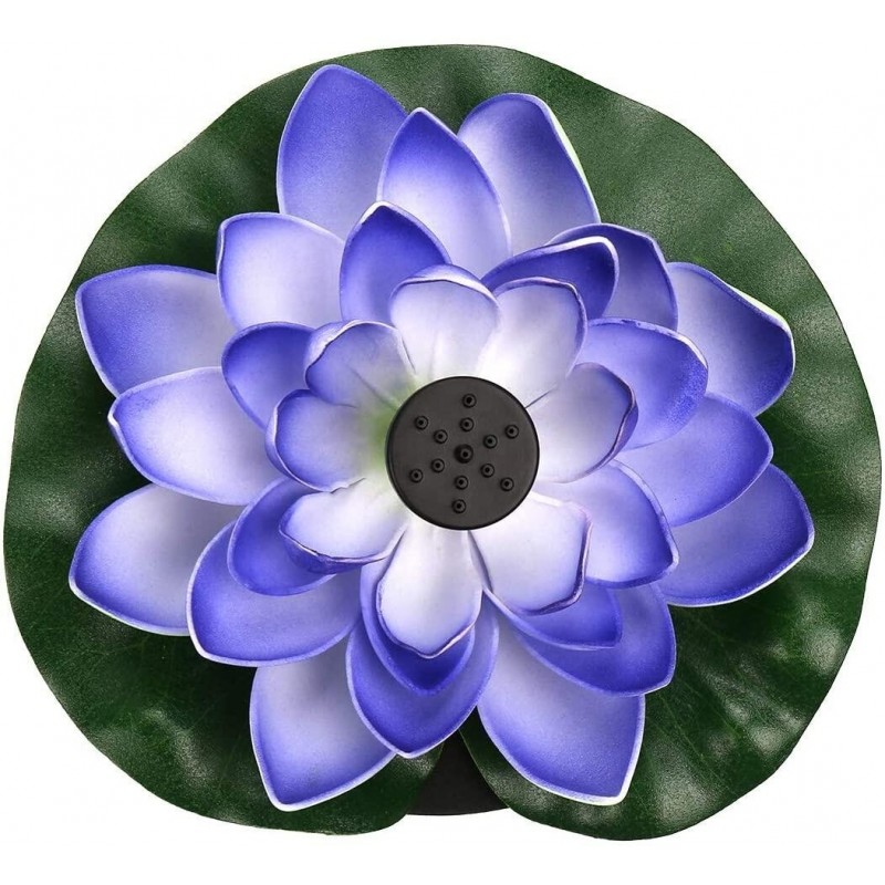 Flydende solcellespringvand 'Blomstrende Åkande' (blå)