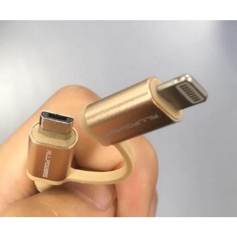 1m microUSB/Apple lightning kabel