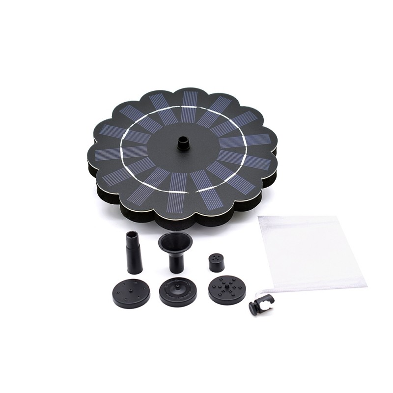 Flydende solcellespringvand med batteri