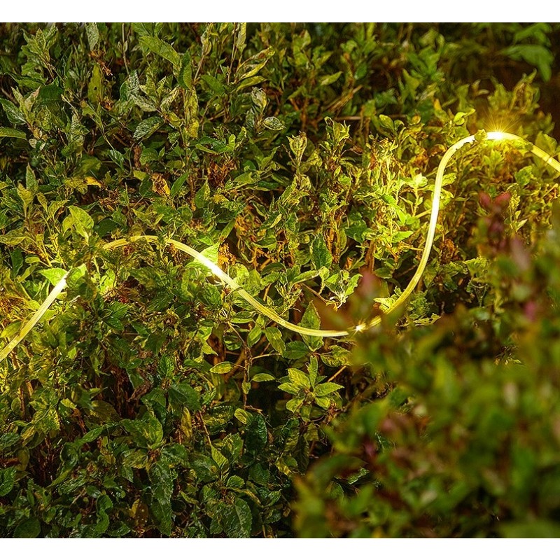 Omira solcelle slangelyskæde (100 LED, varm hvid)