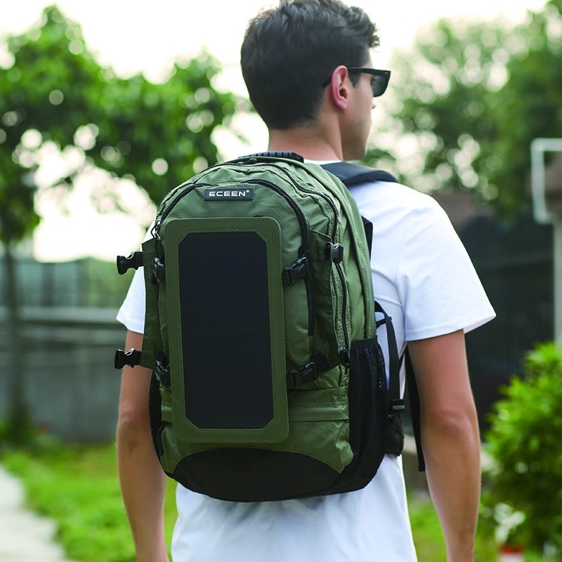 Eceen solcelle vandrerygsæk (sort, 6,5W)