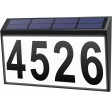 Arki solcelle husnummer med lys (sort)