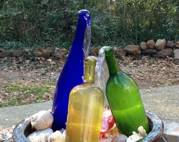 Vandspil med flasker